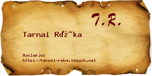 Tarnai Réka névjegykártya