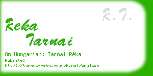 reka tarnai business card