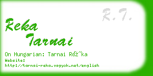 reka tarnai business card